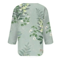 Miss haljina padajuća zazor ženske ljetne rukave bluze cvjetne radne majice na vrhu vrhova Dressy casual