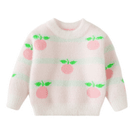 Esaierr 12m-6y Girls Crewneck Jesen Zimski džemperi za dječji dječji voćni uzorak pulover Ležerni skakač