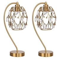 16 Zlatne mesinganske lampe sa kristalnom metalnom nijansom
