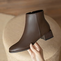 SNGXGN Western Stitched Pointe Toe niska potpetica debela korijena visoka potpetica za cipele za žene