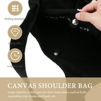 Modna torba na platnu izvezena medvjeda dizajna ramena Novena torbica za skladištenje