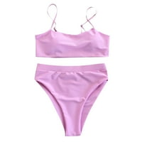 Tankini kupanje za žene Žene Bandeau zavoj bikini set pushpup brazilski kupaći kostimi za plažu kupaći