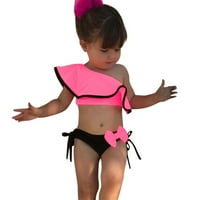Djevojka za dijete Dvodijelni kupaći kostim rufffes Bowknot isključen od jednog ramena BIKINI kupaći odjevanje, veličine mjeseci- godine