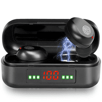 Bežični uši Bluetooth 5. Slušalice sa digitalnim LED displejom Kućište za punjenje Stereo Mini slušalice