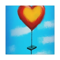 Heart Balloon Joyful Pušteno - platno