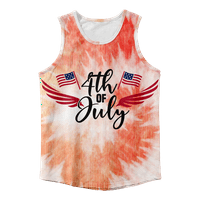4. jula grafički mišićni majica bez rukava Američki zastava USA zastava 4. jula Eagle majice bez rukava
