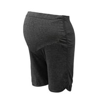 Wojeull Ženska majčinstvo trudnoće Solidna boja Workout Lounge Shorts Joga Hlače hlače
