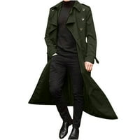 JMntiy jakne za muškarce Clearing Clearance Zimska dugačak kaput Jednostavna boja topli kaput za kaput,