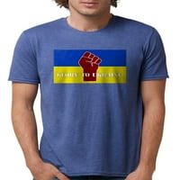 Cafepress - slava u ukrajinski majica - Muška majica Tri-Blend