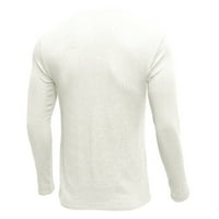 Simplmasygeni muške košulje čistog casual okruglih vrata pulover proljeće Base majica s dugim rukavima