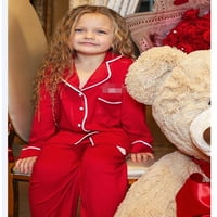 MA & Baby Toddler Kids Baby Girl PJS Dugi rukav Dugme s dugim rukavima Top hlače Pamuk Pajamas Set 1-