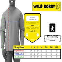 Wild Bobby, maštanski vuk zavijajući u punom mjesecu životinja za životinje Muške majicu dugih rukava,