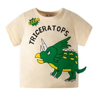Little Boy odjeća Dječji dječji dječaci Ljetni crtani dinosaur kratki rukav Crewneck T majice na vrhu