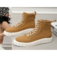Wooblight ženske modne modne tenisice čipke Ležerne prilike cipele cipele cipele s krakovima Brown 9