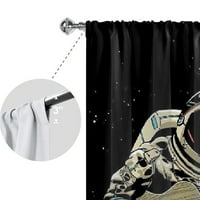 Goory Astronaut Modern Topper Prozor Luksuzni kafe džep za džepne zavjese Vrana u dnevnom boravku Kuhinjske zavjese - W: 41 H: 91 * ploče
