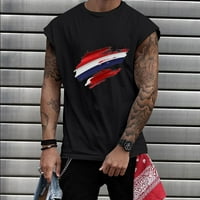 Muška patriotska havajska majica Ispis pulover Sportski spremnik Vest Crewneck bez rukava XXXL
