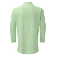 Muška modna casual top košulja Jednostavna udobna košulja na ovratniku od pune boje košulja gornje dugih