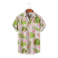 Flamingos list Simplicity Hawaii Beach Boys Košulje Tanke tkanine The Baby Thirts Ljetna dječja odjeća za muškarce, B-130