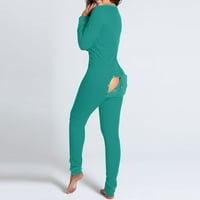 Ženske pidžame Jumpsuits Sleepwear Sexy Open Dugme Domaća odjeća Rompers Onceeries Jednodijelni kombinezon