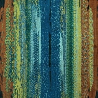 Ahgly Company u zatvorenom pravokutniku Orijentalno svijetlo plava modernih prostirki, 8 '10'