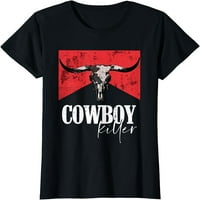 Western Cowgirl Vintage Punchy majica lubanje