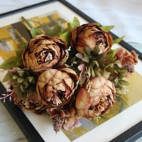 Veštački božunski svileni bouquet core-ispy peony veštački cvijet vjenčani banket uredski hotel i kućni baštački ukras [boja pahulja]