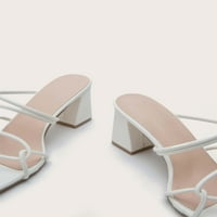Ženske punjene petene masane sandale bijele CN36