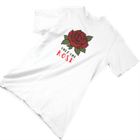 Kimaran cvjetna majica samo jedna ruža ikona Estetska crvena ruža kratkih rukava