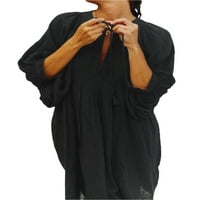 Eyicmarn ženske mini haljine s rukavima V CALL COLOR Swing haljina Ljetna haljina Loungewear