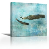 Ocean Whale - Savremena likovna umjetnost Giclee na platnu Galerija - zidni dekor - umjetnička slika