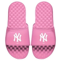 Ženska Islide Pink New York Yankees Primarni logo Gusni Sandale