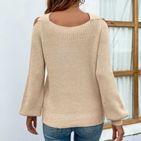 Wofedyo košulje za žene Ležerne prilike, pulover sa pulover na dugim rukavima za žene dugih rukava za