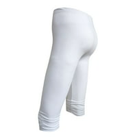 Wyongtao ženska dužina koljena Capri gamaše casual solid ljetne joge hlače vježba vježba bijela m