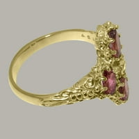 Britanci napravili 18k žuti zlatni kubični cirkonijski i ružičasti turistički ženski zaručni prsten - Veličine opcije - Veličina 6.25