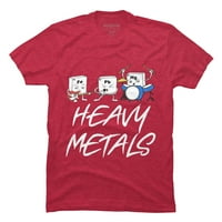 Hemija Teški metali Thirt Funny Hemistry Košulja MENS CHARCOAL siva grafički tee - Dizajn ljudi L