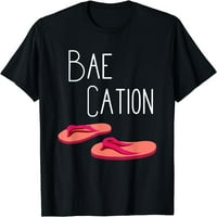 Bae kation majica - Baecation - Slatka košulja za odmor Flip Flop Black Medium