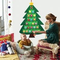 Set Felt Christmas Drvo viseći ukras DIY crtani broj zabave Zidni ukras slatka Božićna igračka