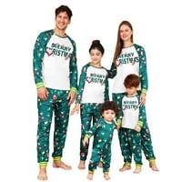 Božićne pidžame postavlja odmor Porodično podudaranje za spavanje dugih rukava za odrasle dijete