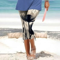 Plus size Ženske hlače čišćenje Ženske udobne obrezive pantalone za slobodno vrijeme Duksevi Yoga hlače