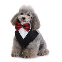 Pas lukovi plijesti mat veliki stil crvene crne veze s mačkim lukom kravate Bell elastics slatke mačke