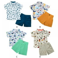 TODDLER Baby Boy odjeća Dinosaur za ispis majica Tors Shorts Postavite Little Boy's odjeću Ljetne odjeće