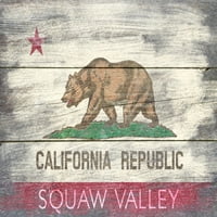 Valley Squaw, Kalifornija, Rustikalna državna zastava Kalifornije