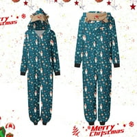 Luiyenes Fashion Mammy Romper za Božićnu porodicu Podudaranje pidžama Slatka velika glava jelen Ispis Pločaći dugim rukavima Sleep Soft CaseSal za odmor za odmor