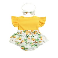 Nituyy Baby Girl Ljetna odjeća Outfits bez rukava Cvjelske haljine haljine novorođene odjeće