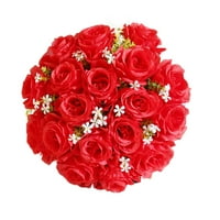 Umjetna silaska ruža od 18head cvijeća mladena buket ruže kućni vjenčani dekor I