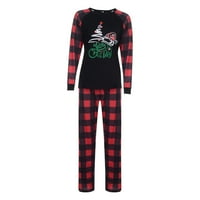 Božićne pidžame za obitelj mekani pulover na dugim rukavima i hlače koje odgovaraju porodici PJS setovi