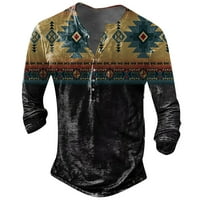HHEI_K muške grafičke i vezene modne majice i jesenje dugih rukava tiskani pulover dukserice Kompresijske majice za muškarce