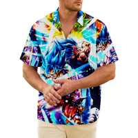 Muška havajska majica Dragon Ball Ispisuje ažurna velika i visoka majica za odmor za Dan djece