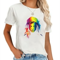 Rainbow Modni grafički majica za žene - Komforna majica s kratkom rukavom s jedinstvenim dizajnom prsa