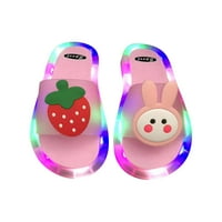 Daqian House papuče za djecu na čišćenju LED sretne papuče za ljetni dječji crtani slatki sandale blistaju